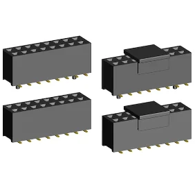 2.54mm Socket Double Rows Three Sides Contact SMD Type.(H=7.5)